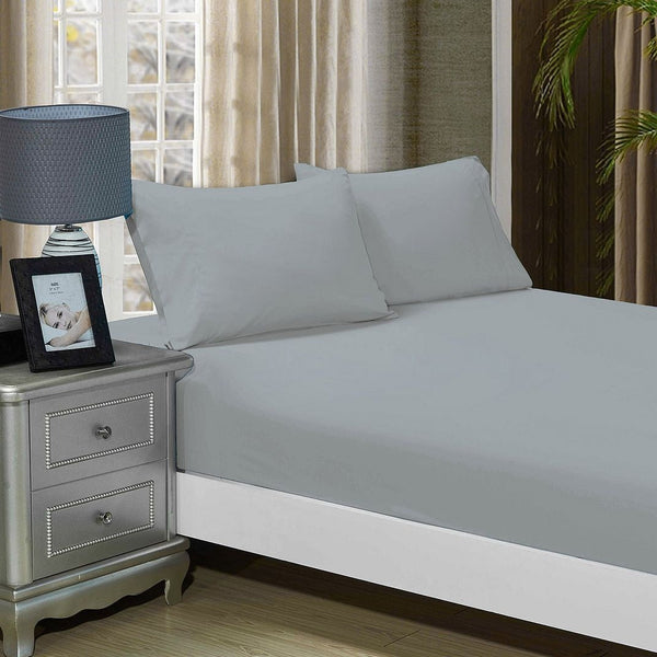 Fabric Fantastic 1000Tc Ultra Soft Fitted Sheet & 2 Pillowcases Set King Size Bed Sheets