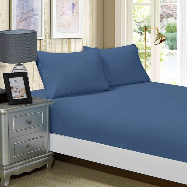 White Fabric Fantastic 1000Tc Ultra Soft Fitted Sheet & 2 Pillowcases King Size Bed White Sheets