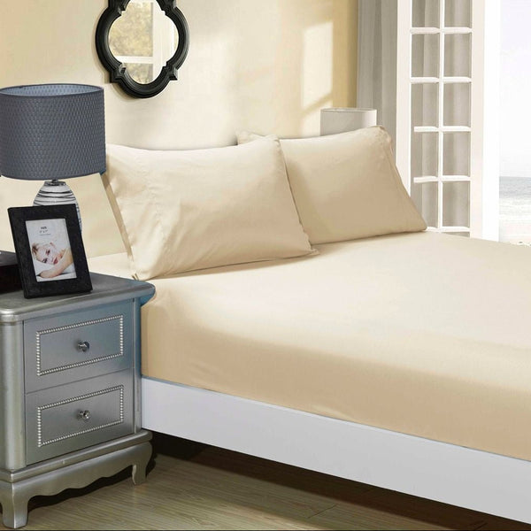 Fabric Fantastic 1000Tc Ultra Soft Fitted Sheet & Pillowcase Set King Single Size Bed Sheets