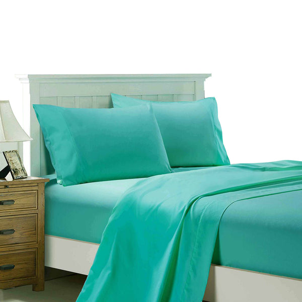 Fabric Fantastic 1000Tc Ultra Soft King Single Size Bed Flat & Fitted Sheet Set Sheets