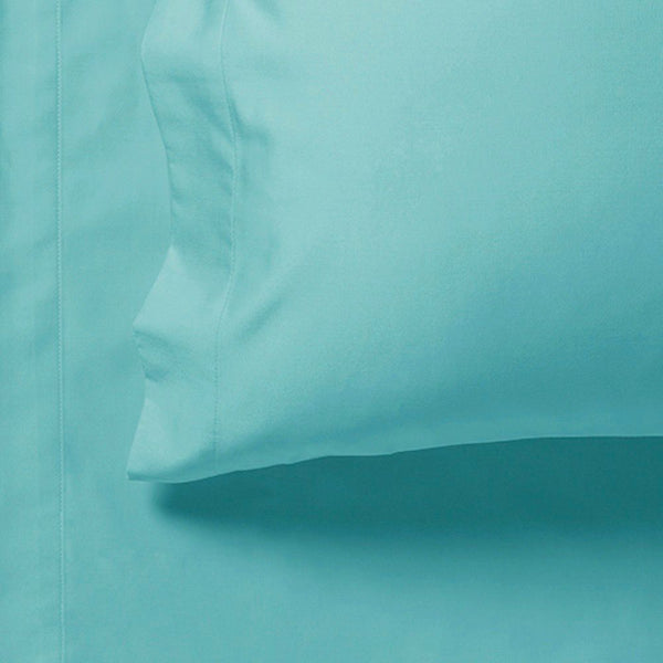 Sheets Fabric Fantastic 1000Tc Queen Size Bed Soft Flat & Fitted Sheet Set Aqua