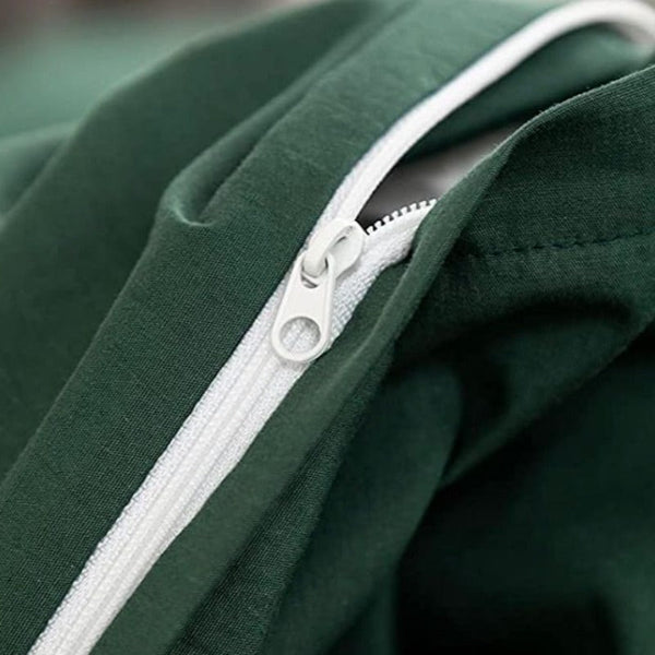 Fabric Fantastic 1000Tc Reversible King Size Green And Grey Duvet Quilt Cover Set Quilt Covers