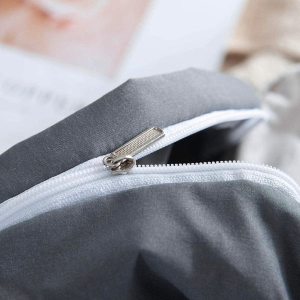 Quilt Covers Fabric Fantastic 1000Tc Reversible Queen Size Grey Duvet Quilt Cover Set