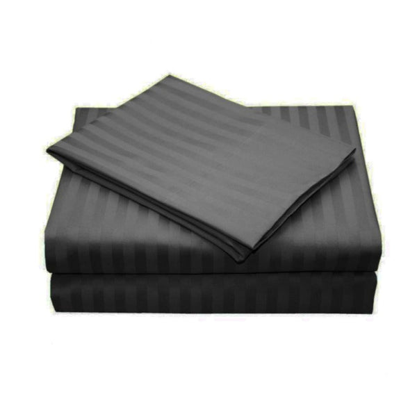 Fabric Fantastic 1000Tc Ultra Soft Striped Super King Size Duvet Quilt Cover Set Quilt Covers