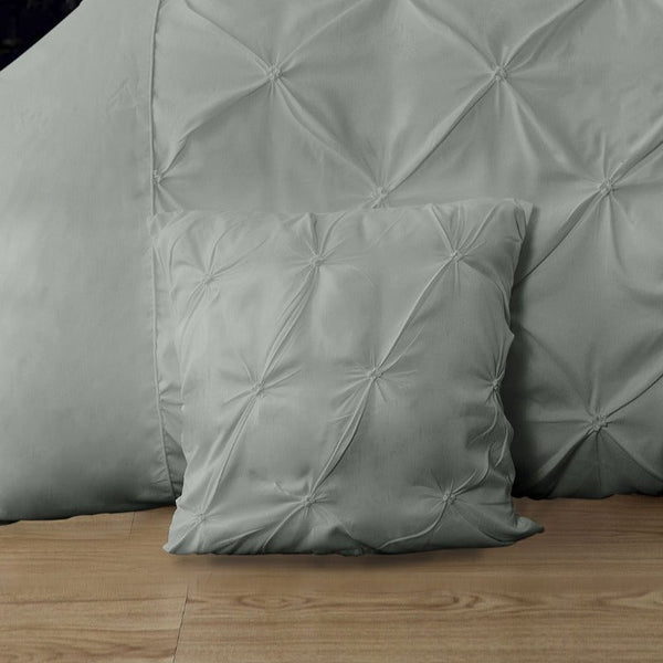 Diamond Pintuck Premium Ultra Soft Cushion Covers 2-Pack Grey