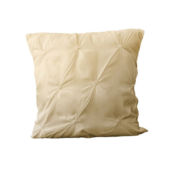 Diamond Pintuck Premium Ultra Soft Cushion Covers 2-Pack Yellow Cream