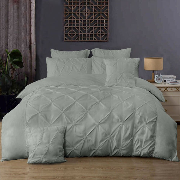 Fabric Fantastic Diamond Pintuck Duvet Quilt Cover Set Quilt Covers