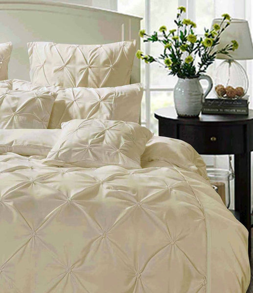 Fabric Fantastic Diamond Pintuck Duvet Quilt Cover Set Quilt Covers