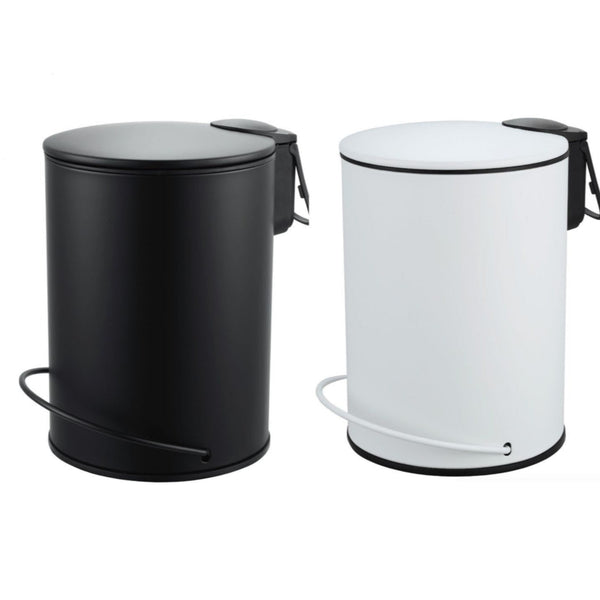 3L Soft Close Pedal Bin White Rubbish Bins
