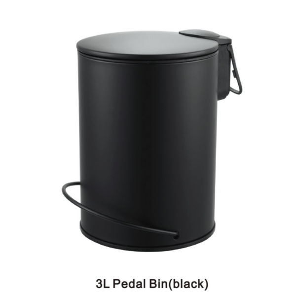 3L Soft Close Pedal Bin White Rubbish Bins