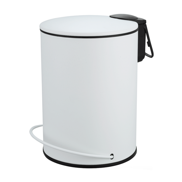 3L Soft Close Pedal Bin White Rubbish Bins