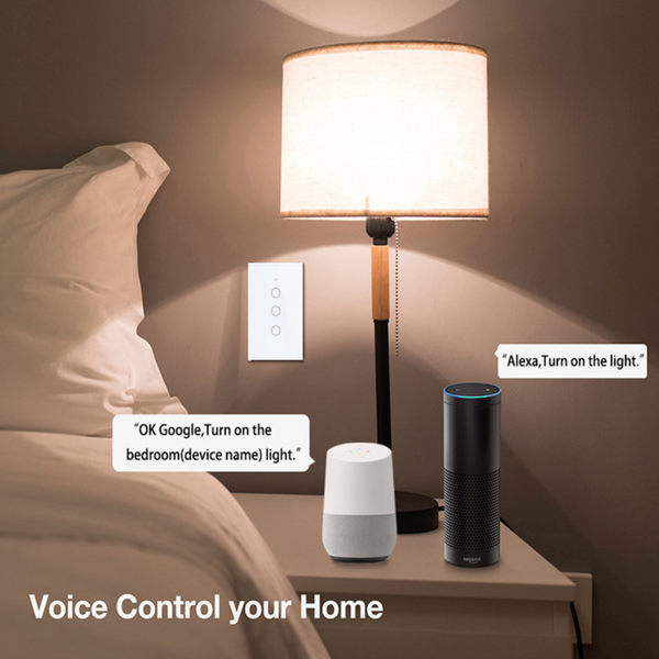 Qna Smart Wifi Switch For Lights Led Touch Panel 3 Gang Smart Lighting Accessories