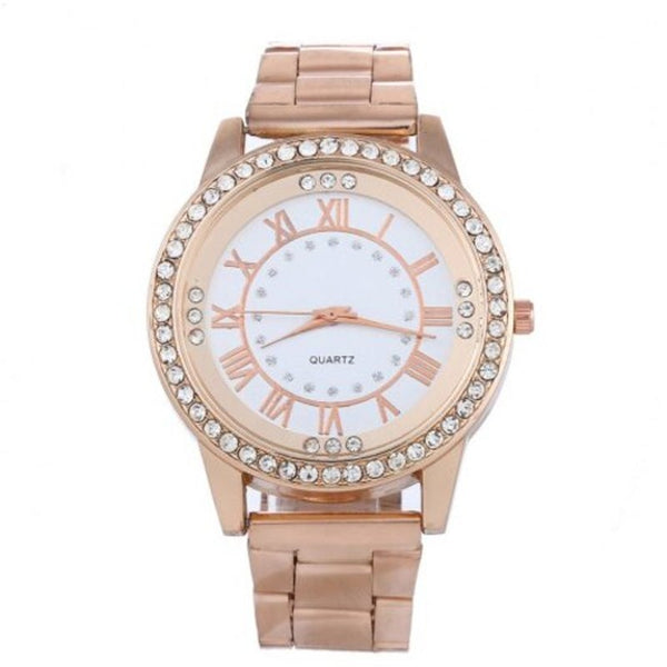 Veile Studios V5 Men Fashion Diamond Roman Scale Stainless Steel Quartz Watch Multi B Watches