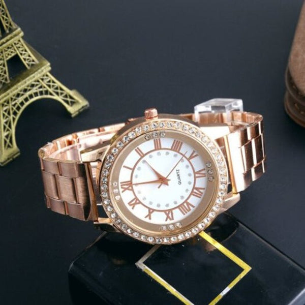 Veile Studios V5 Men Fashion Diamond Roman Scale Stainless Steel Quartz Watch Multi B Watches