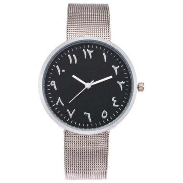 Veile Studios V5 Women Fashion Creative Arabic Numbers Stainless Steel Quartz Wristwatch Multi B Watches