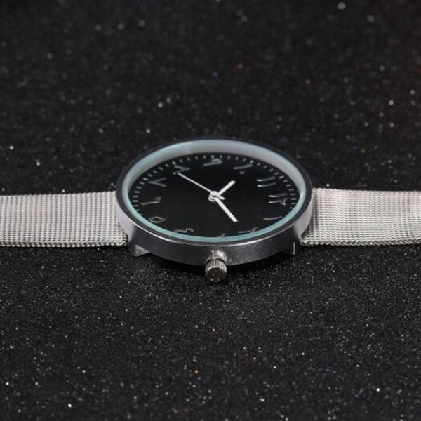 Veile Studios V5 Women Fashion Creative Arabic Numbers Stainless Steel Quartz Wristwatch Multi B Watches