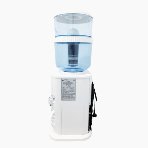 Luxurious White Benchtop Hot And Cold-Water Dispenser With Filter Bottle Lg Compressor