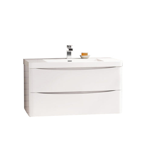 Ancona Wall Hung Bathroom Vanity 1200Mm Gloss White