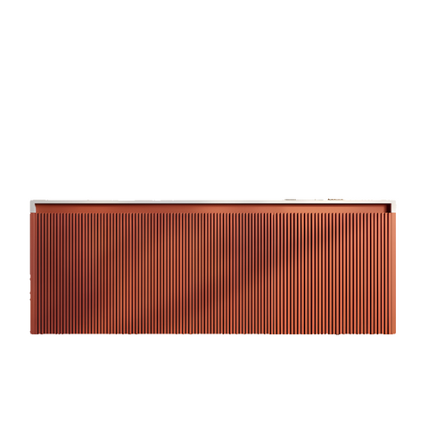 Belbagno Rimini Wall Hung Bathroom Vanity 1200Mm Potters Clay Bathroom Sinks