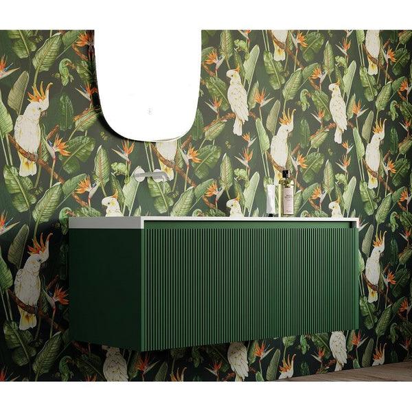 Belbagno Rimini Wall Hung Bathroom Vanity 1200Mm Rain Forest Bathroom Sinks