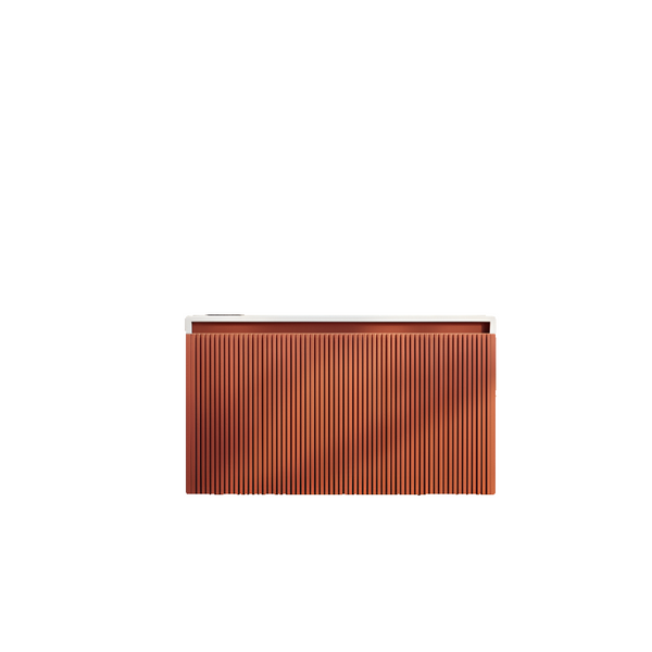 Belbagno Rimini Wall Hung Bathroom Vanity 800Mm Potters Clay Bathroom Sinks