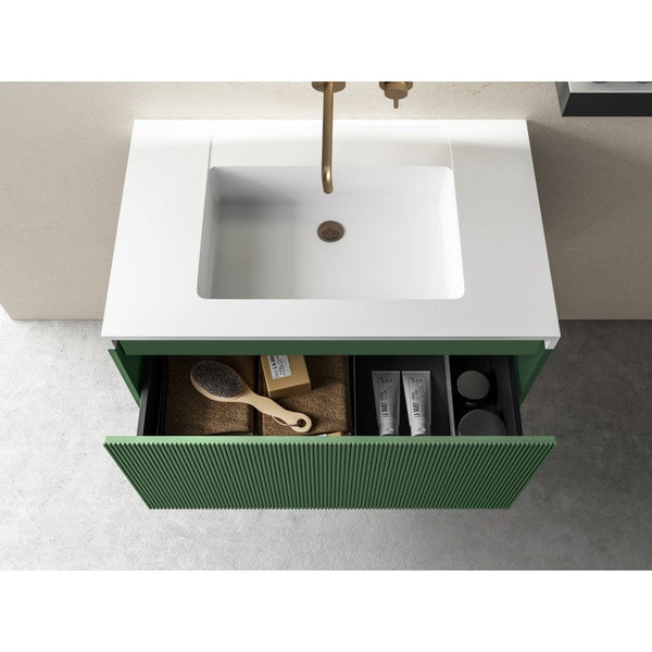 Belbagno Rimini Wall Hung Bathroom Vanity 800Mm Rain Forest Bathroom Sinks
