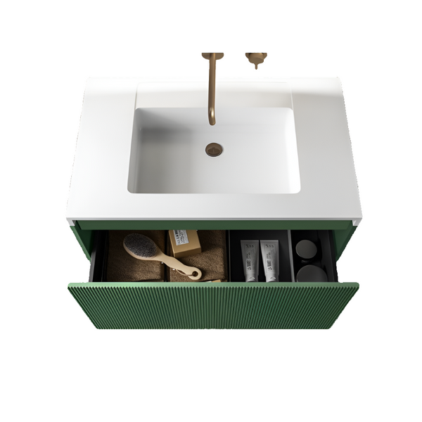 Belbagno Rimini Wall Hung Bathroom Vanity 800Mm Rain Forest Bathroom Sinks