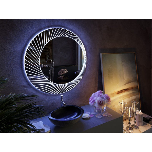 Belbagno Bucciano Round Led Bathroom Wall Mirror Mirrors