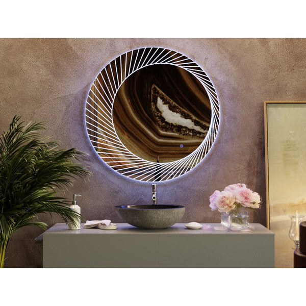 Belbagno Bucciano Round Led Bathroom Wall Mirror Mirrors