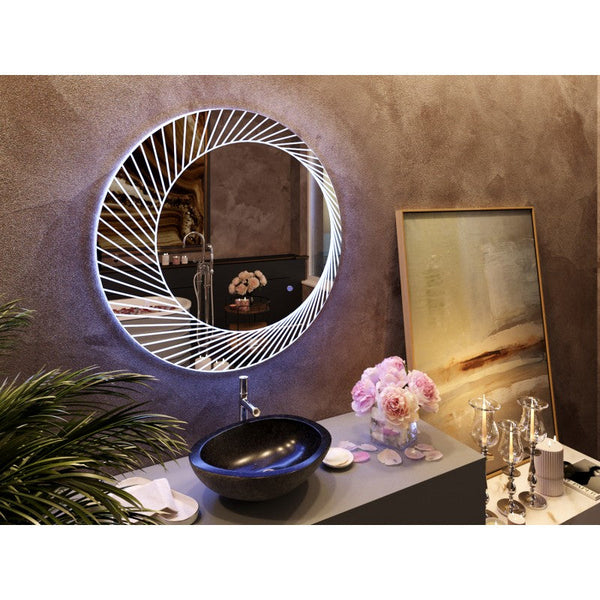 Belbagno Bucciano Round Led Bathroom Wall Mirror Mirrors