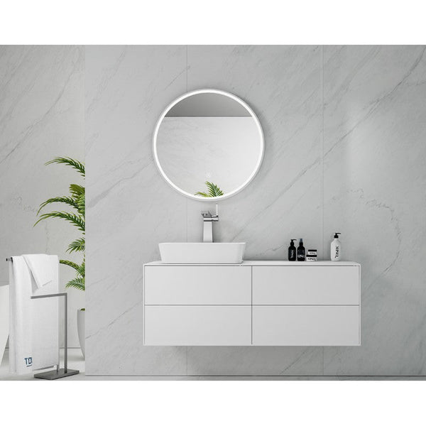 Belbagno Marmo Round Led Bathroom Wall Mirror Mirrors