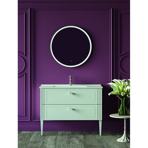 Belbagno Marmo Round Led Bathroom Wall Mirror Mirrors
