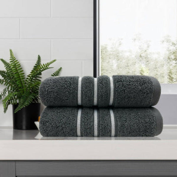 Amor Classic Dobby Stripe Super Soft Premium Cotton Bath Towel 2 Pcs