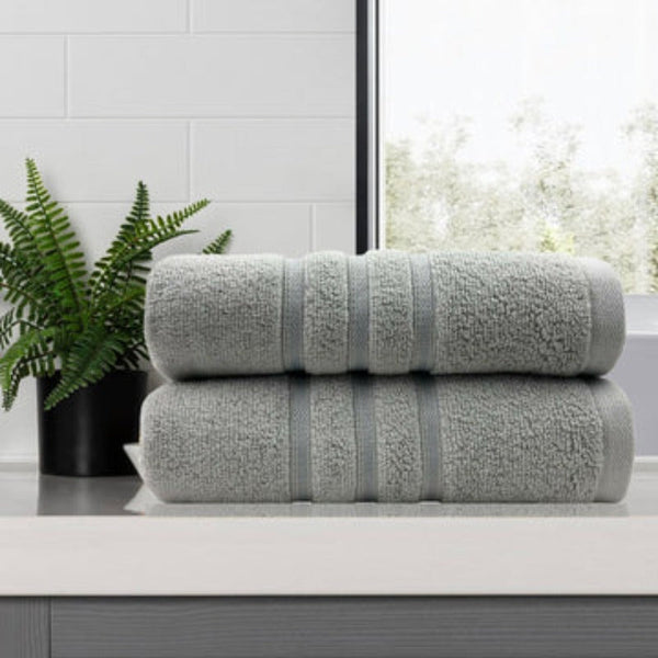 Amor Classic Dobby Stripe Super Soft Premium Cotton Bath Towel 2 Pcs Towels & Washcloths
