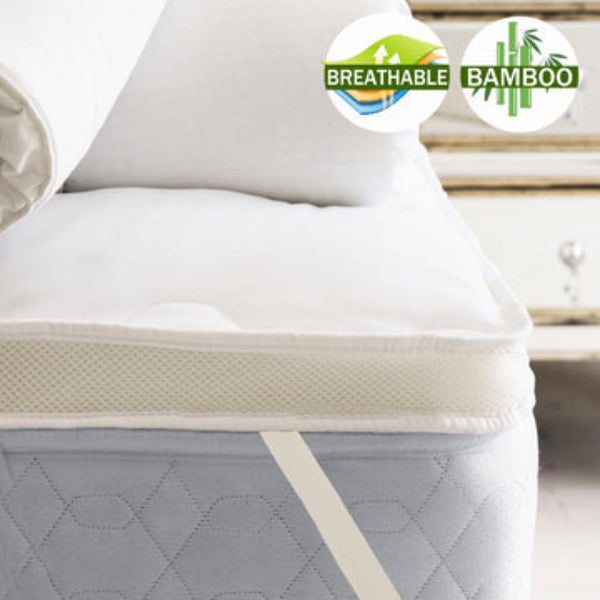 Airmax Bamboo Mattress Topper 1000Gsm King Mattress Toppers & Protectors