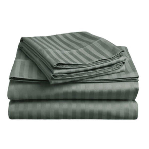 Soft Stripe Microfibre Sheet Set Double Sheets
