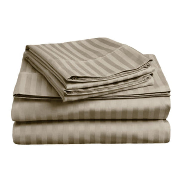 Soft Stripe Microfibre Sheet Set Double Sheets