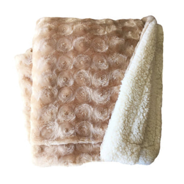Throws & Afghans Plush Fleece Sherpa Backed Reversible Throw