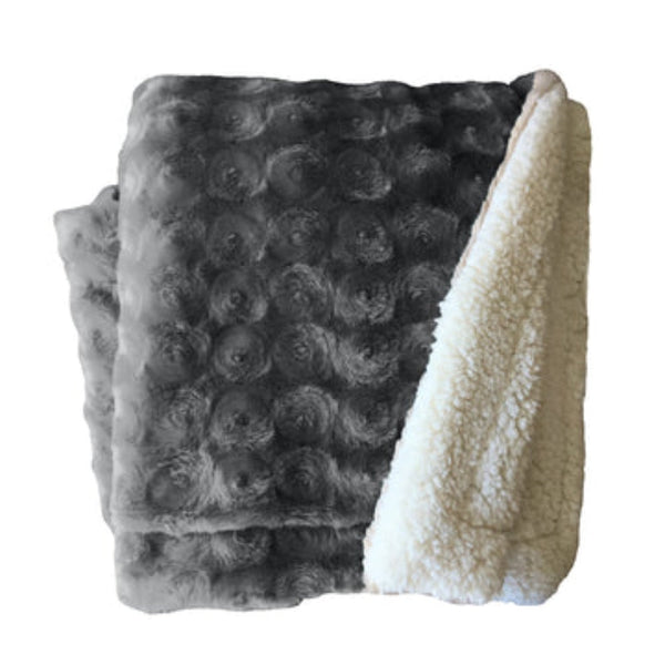 Throws & Afghans Plush Fleece Sherpa Backed Reversible Throw