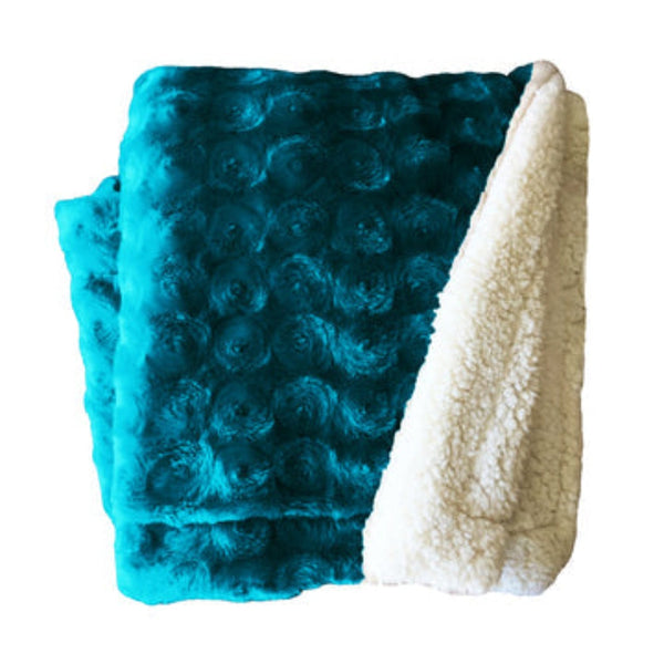 Throws & Afghans Plush Fleece Sherpa Backed Reversible Throw