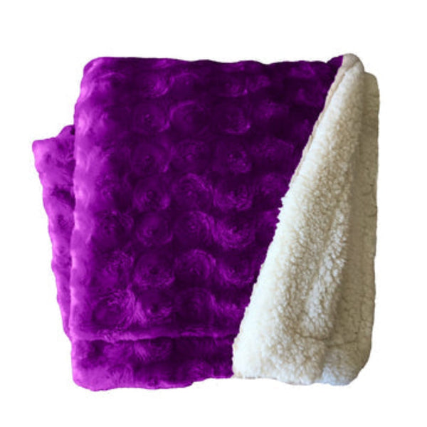 Throws & Afghans Plush Fleece Sherpa Backed Reversible Throw