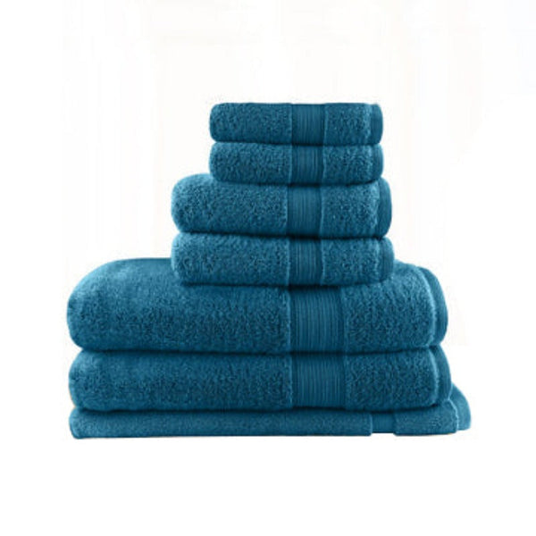 7Pc Light Weight Soft Cotton Bath Towel Set Towels & Washcloths
