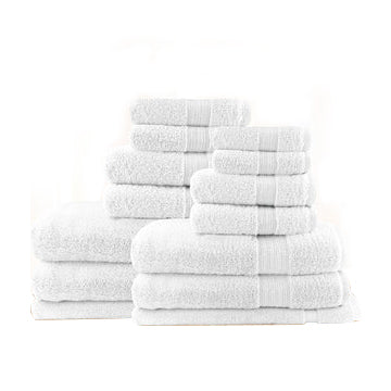 7Pc Light Weight Soft Cotton Bath Towel Set Towels & Washcloths
