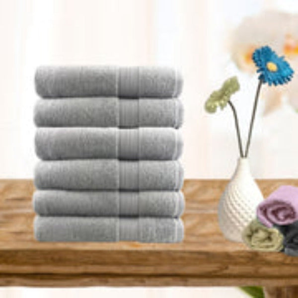 6 Piece Ultra Light Cotton Face Washers Towels & Washcloths
