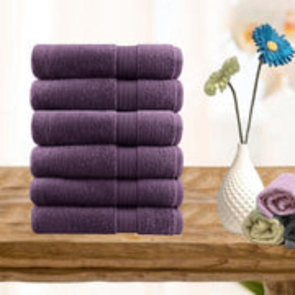 6 Piece Ultra Light Cotton Hand Towels Towels & Washcloths