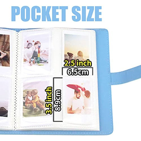Lifebea 256 Pockets Photo Album For Fujifilm Instax Mini 11 12 9 40 Evo Liplay 8 7+ Instant Camera, Polaroid Hp Zink 2X3" (Blue)