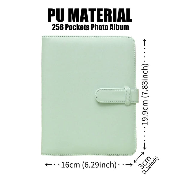 Lifebea 256 Pockets Photo Album For Fujifilm Instax Mini 11 12 9 40 Evo Liplay 8 7+ Instant Camera, Polaroid Hp Zink 2X3" (Green)