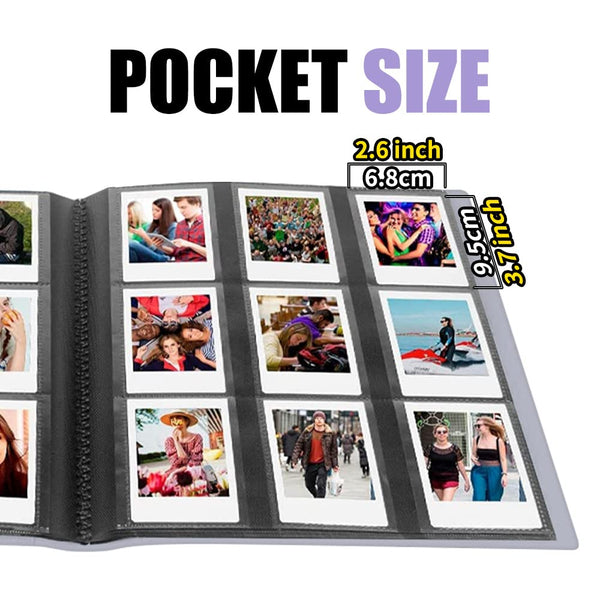 Lifebea 432 Pockets Photo Album For Fujifilm Instax Mini Camera, Polaroid Snap Pic-300 Z2300 Instant 2X3 Book 11 9 Evo 90 70 40 8 Liplay (Grey)