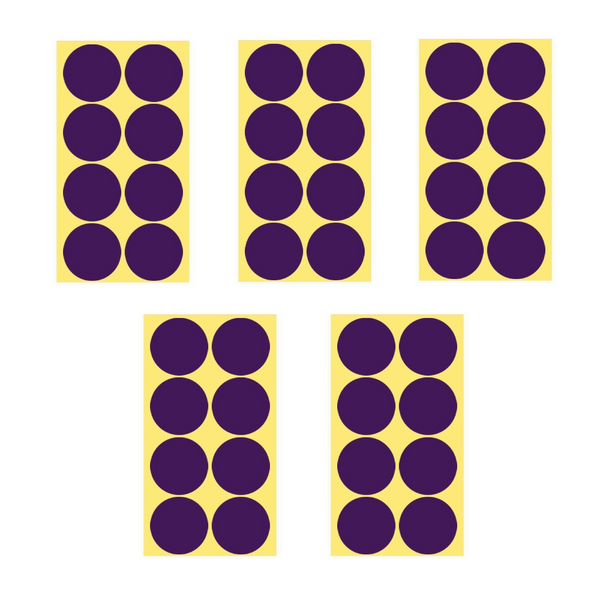 8/13/25/50Mm Colour Sticker Dots Adhesive Round Labels Circular Scrapbooking Purple 13Mm 132 Sheets Scrapbooking Stickers