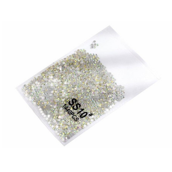 1440Pcs Glitter Rhinestones Crystal Flat Clear Bottom Glass Nail Art Drill Coloured Ss10 2D Nail Art Design